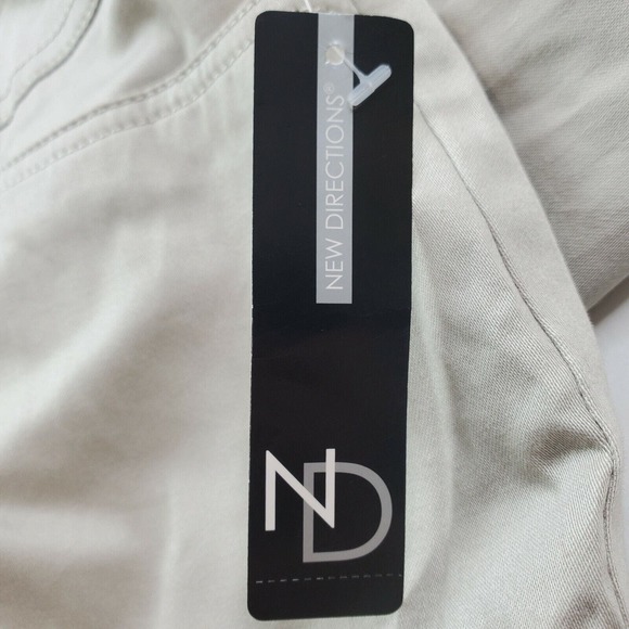 CC - New Direction Womens Cropped Pants 14 Tan Beige Khaki Stretch Casual NWT - Picture 5 of 6